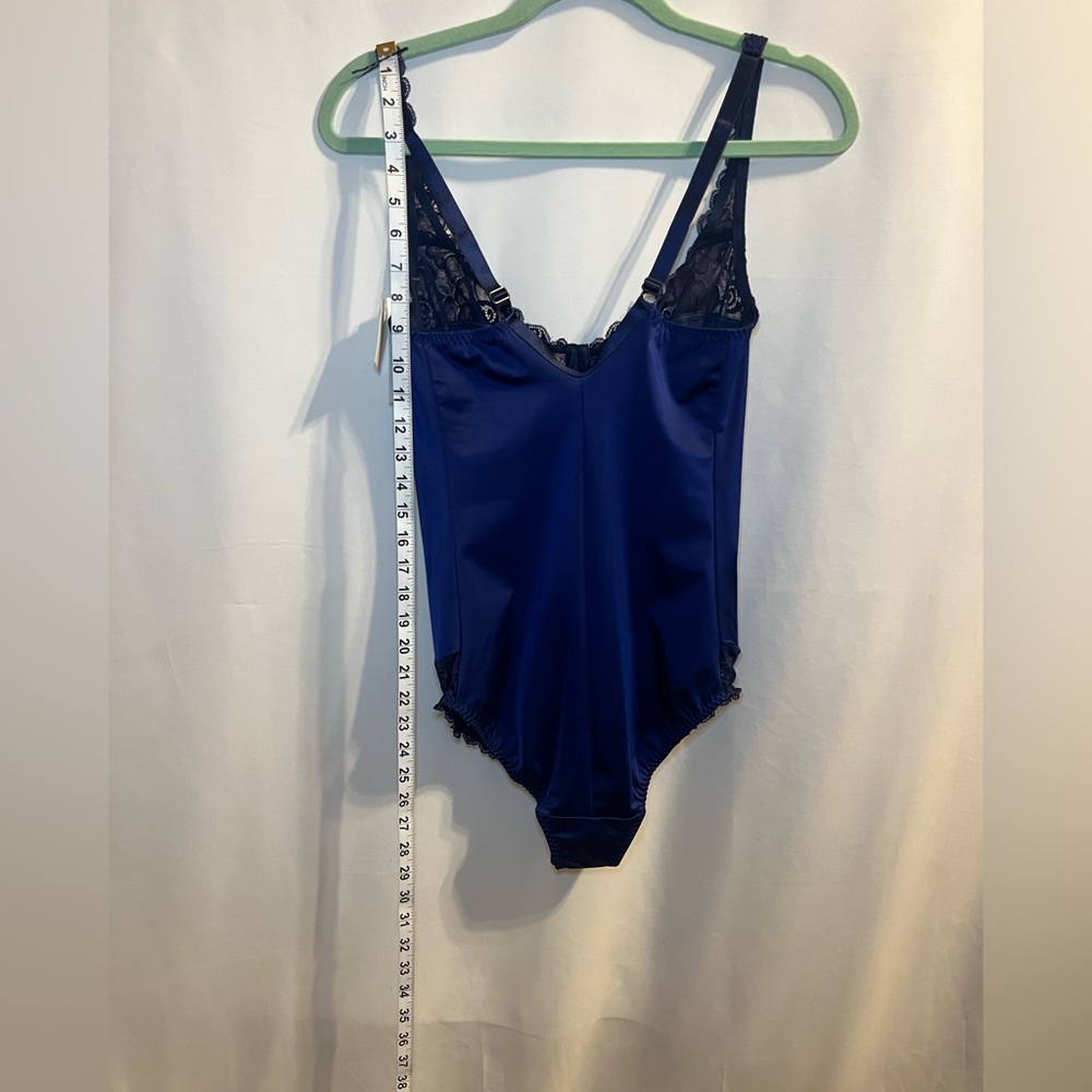 Barbara Paris Midnight Blue Underwire Lace Embroidered Body Suit 36D NWT - Picture 2 of 7